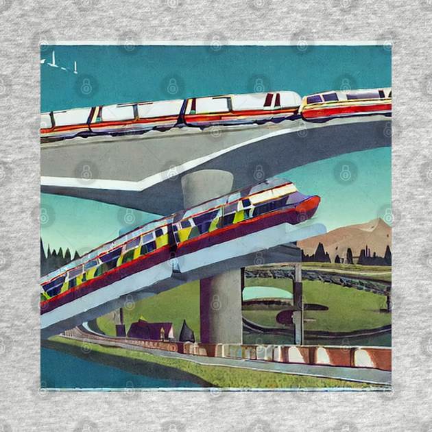 Monorail 1971 (Retro Vintage look) by Prints Charming